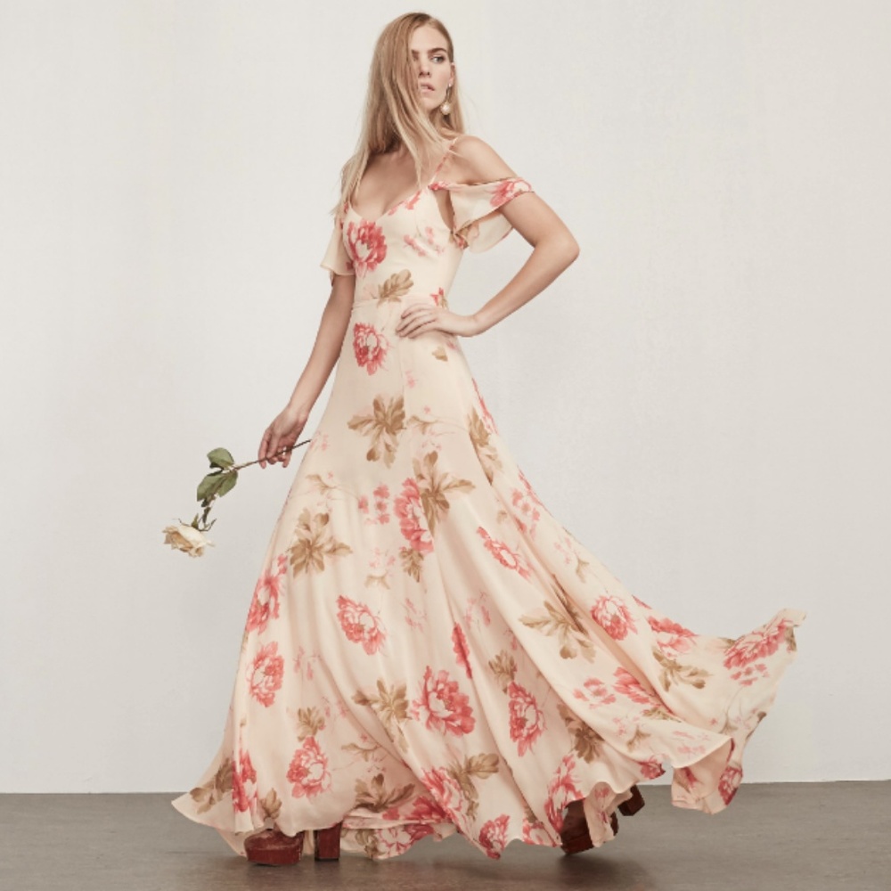 Reformation Lara Dress in Floral Naples